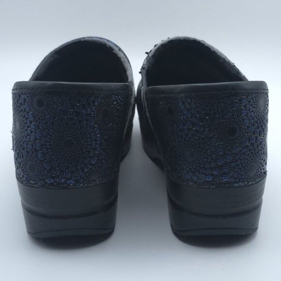 Dansko ITALY MADE Professional Navy Medallion Clogs Mules LEATHER Size 40 Womens - Picture 7 of 14